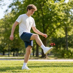Sac de Coup de Pied Spirale en Plastique Rempli de Granulés, Souple et Résistant, Style Football, pour Entraînement de Coordination des Pieds en Extérieur, Unisexe - Product Image 3