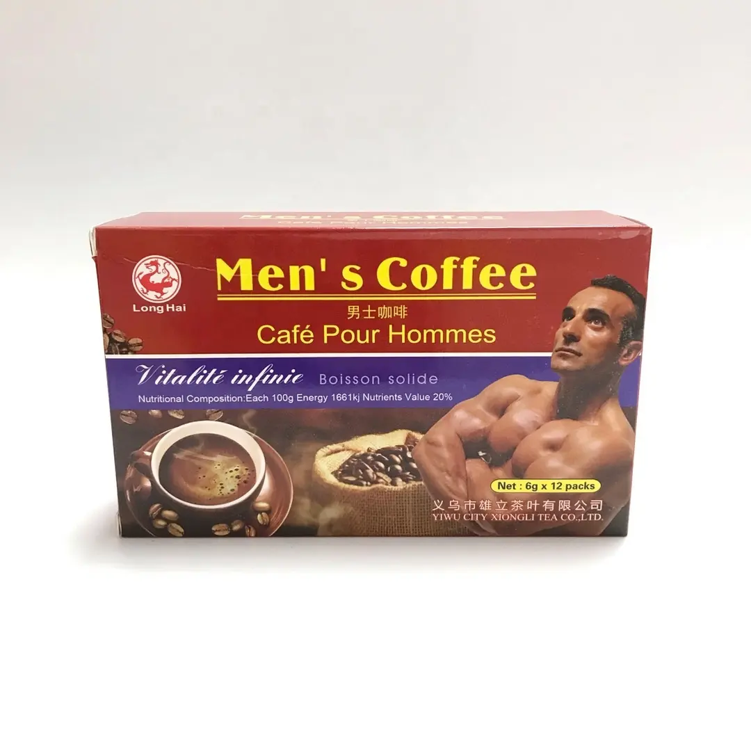 Venda quente do preço da fábrica 100% café da energia chinesa herbal masculina