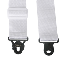 Sangle de guitare tissée de style rayé blanc à verrouillage rapide pour accessoire d'instrument de musique électro-acoustique Endpin