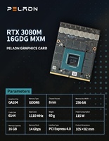 Carte graphique Geforce RTX 3080M 16GB MXM GPU RTX 3070M 3070TI M 8GB GDDR6 256-bit Carte graphique de jeu pour ordinateurs portables