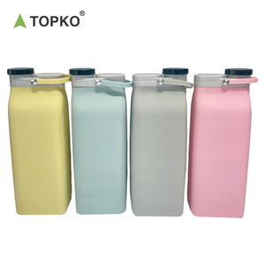 Gobelet d'eau pliable en silicone souple de haute qualité TOPKO pour enfants, 600 ml, bouteille d'eau de sport pliable en silicone - Product Image 2