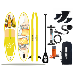 Weihai OEM Manufacture Popular Colorful Design Black <b>Inflatable</b> Stand up PaddleBoard Sup Poker Face-pink <b>Inflatable</b> Stand up Pad - Product Image 5