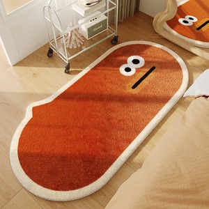Tapis moderne en fausse fourrure cachemire à imprimé animal, mignon, à poils plats, fabriqué à la machine, écologique, antidérapant, pour chambre à coucher, chevet, long couloir, décoration - Product Image 6