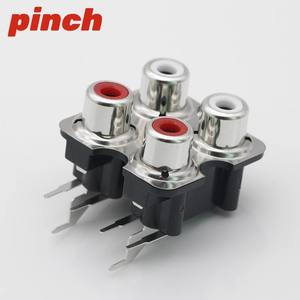 Conector RCA tipo Pinch de 2 pines para montaje en panel, toma de audio y video para equipos AV - Product Image 2