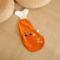 Housse de coussin en peluche promotionnelle en forme de grosse jambe de poulet, en similicuir semi-finie avec fermeture éclair, pour jouet en peluche non rembourré