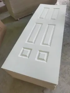 Funda de puerta moldeada HDF, color blanco, 6 paneles, precio económico