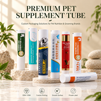 Tube en aluminium-plastique pour suppléments pour animaux de compagnie, pour équipement de remplissage automatique, emballage personnalisé imprimé
