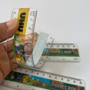 Regla Transparente de PVC con Logotipo Personalizado de GIFTWAY, Diseño Doble Impreso, 15/20/30 cm, Útiles Escolares Prácticos - Product Image 2