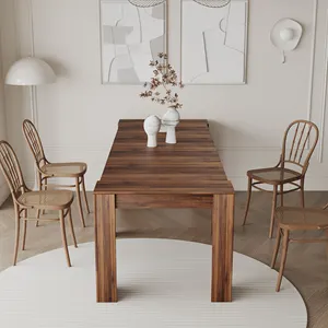 Mesa de comedor de granja de madera extensible mediados de siglo mesa de comedor moderna juegos de comedor muebles