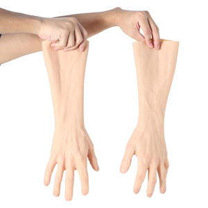 Gants en silicone réalistes pour hommes | Accessoires de fausses mains élastiques souples | Gants de main en silicone durables pour déguisement de cosplay - Product Image 3