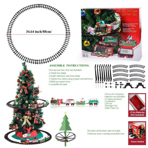 Nouveauté : Train électrique <span class=keywords><strong>de</strong></span> Noël avec lumières et sons <span class=keywords><strong>de</strong></span> Noël, train à vapeur pour décorer l'arbre <span class=keywords><strong>de</strong></span> Noël - Product Image 3