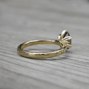 แหวนเงินแท้ 925 ประดับเพชรโมอิสซาไนต์ทรงกลม โรงงานขายส่งออนไลน์ ชุบทอง - Product Image 5