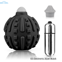 BDE Nouvelle balle de massage intelligente électronique en plastique TPR solide à double tête, remplaçable, pour la relaxation musculaire et les exercices de yoga