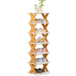 Zapatero de plástico plegable multicapa para sala de estar, fácil montaje, diseño multifunción, soporte para <span class=keywords><strong>zapatos</strong></span> domésticos barato - Product Image 1