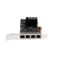 Adaptateur réseau Gigabit PCIe 4 ports 10/100/1000 Mbps, carte LAN RJ45, RTL8111H, carte Ethernet PCI Express pour PC serveur