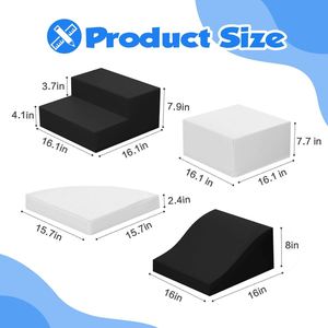 Bloques de Espuma para Bebés de Calidad Superior, Blancos y Negros, 4 Piezas, Juguetes de Escalada para Niños Pequeños de Cuero PU Suave - Product Image 2