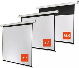 Schermo per Proiettore Elettrico <span class=keywords><strong>100</strong></span> 120 150 <span class=keywords><strong>Pollici</strong></span> con Telecomando, Schermo di Proiezione Motorizzato 16:9 4K per Home Cinema - Product Image 2