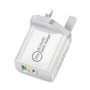 20W USB C电源适配器快速充电器快速充电壁式手机充电器适用于所有手机充电适配器