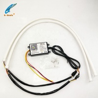 Bande Lumineuse LED Pour Voiture et Moto DRL RVB Couleurs Dynamiques Séquentielles Clignotant Jaune Contrôleur APP 60cm 30cm