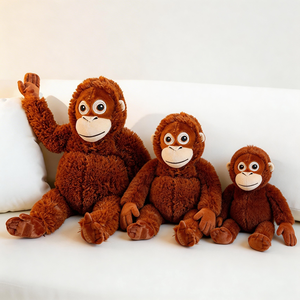 Juguetes de Peluche de Gorila, Figuras de Simio, Muñecos de Animales de Peluche, Muñecos de Mono Pequeño Simulados, Almohada Decorativa - Product Image 3