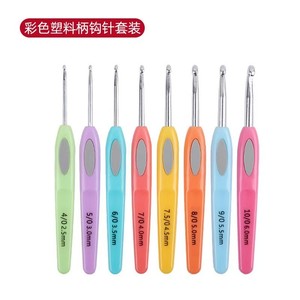 أحمر إبر كروشيه من الألومنيوم بمقبض من السيليكون TPR شكل مربع إبر حياكة ضفائر أداة حياكة الكروشيه - Product Image 5