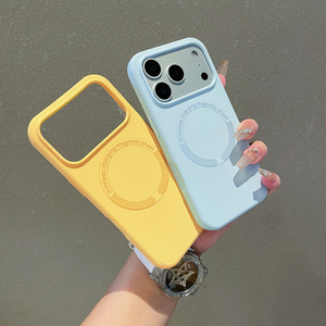 Fundas de silicona líquida con microfibra para iPhone 15 14 13 Pro Max, para iPhone 17 Pro, con cargador inalámbrico. - Product Image 1