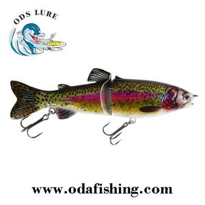 เหยื่อปลอมแบบแข็งสำหรับตกปลา ตัวเหยื่อพลาสติกแข็งแบบมีข้อต่อ  ตัวเหยื่อเปล่าไม่มีสี ตัวเหยื่อปลอมแบบ Swimbait - Product Image 3