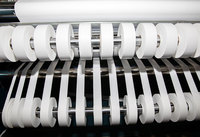 Étiquette en taffetas de nylon pour impression par transfert thermique, typographie, sérigraphie rotative, flexographie, offset, tissu