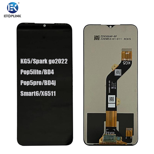 Display Touch Lcd Modulo for Tecno KG5 SPKARK GO 2022 POP 5 LITE BD4J SMART 6 X6511 LCD Display Touch Screen Digitizer Assembly