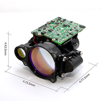 Módulo Láser Industrial de Erbio-Vidrio de 1535 nm para Medición de Distancia, para Vehículos, Drones, Pods, Gimbals, Alcance de 10000m, Frecuencia de 1Hz, Punto Rojo, IP67, 12V