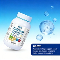 OEM ODM Marque privée Comprimés de calcium, magnésium et zinc Complexe de soutien immunitaire Complément alimentaire Comprimés de calcium, magnésium et vitamine D3