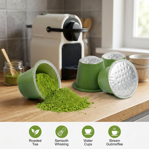 Cápsulas de Matcha Orgánico Premium Compatibles con Múltiples Sistemas de Café, Sabores Surtidos, Marca Privada, Empaque Personalizado, Venta al Por Mayor - Product Image 1