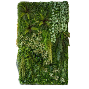 Mur végétal vertical décoratif intérieur/extérieur TIZEN 3D anti-UV, jungle verte, plante artificielle, mur en herbe, fabriqué en plastique durable - Product Image 2