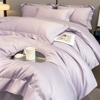 Parure de draps d'été en pur coton de haute qualité, écologique, couleur unie, respirante, pour temps chaud, drap-housse de luxe