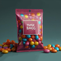 Sachets personnalisés imprimés à fermeture éclair en plastique pour emballage de chewing-gum, sushi, gelée, lait, aliments pour animaux, bonbons, biscuits et snacks