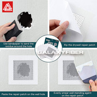 Patch de réparation pour murs en maille, 2/4 pouces, pour trous dans les plaques de plâtre, les plafonds ou les dommages au plâtre