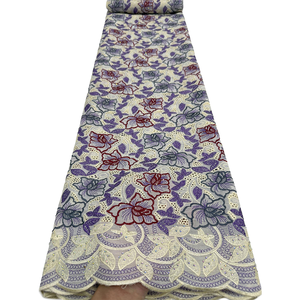 NI.AI Nouveau Design de Luxe 2026 Tissu en dentelle de voile <span class=keywords><strong>suisse</strong></span> en coton pour filles, mariages et dentelle sèche africaine - Product Image 5