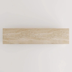 Wabi-Sabi <span class=keywords><strong>Banc</strong></span> TV en travertin naturel Meuble TV design moderne <span class=keywords><strong>Rangement</strong></span> monolithique Fabriqué à la main pour les résidences de salon de luxe - Product Image 4