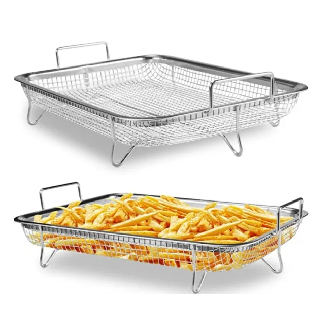 Perfect Commercieel Restaurant Rechthoekig Metalen Draad Bakkerij Grid Tray Koelrek Donut Mand Brood Bakkenmand