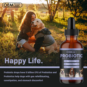 Gouttes probiotiques pour chiens Enzymes digestives Soutien Suppléments de santé digestive Système immunitaire Gouttes probiotiques sensibles pour animaux de compagnie - Product Image 2