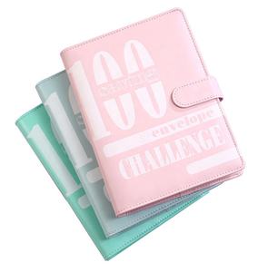 Nuove <span class=keywords><strong>buste</strong></span> 100 salvaschallenge Binder risparmio denaro, libro sfide risparmio A5 con <span class=keywords><strong>buste</strong></span> e Tracker - Product Image 1