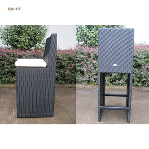 Ensemble de table et chaises de <span class=keywords><strong>bar</strong></span> BHR pour 6 personnes, <span class=keywords><strong>en</strong></span> <span class=keywords><strong>osier</strong></span>, pour l'extérieur, résistant aux intempéries, ensemble de salle à manger de jardin, meubles <span class=keywords><strong>en</strong></span> rotin, ensembles de salle à manger de patio - Product Image 6