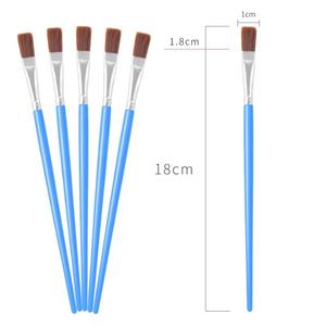 Pinceles acrílicos de dibujo para niños OEM personalizados de <span class=keywords><strong>Paul</strong></span> Cezanne, pincel de pintura de arte plano para niños con detalle de delineador de nailon de plástico - Product Image 2