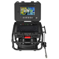 Caméra d'inspection de canalisations avec câble de 20 m, moniteur de 9 pouces, objectif de 23 mm, 1080P, détecteur de canalisations souterraines, boroscope avec clavier et DVR