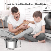 Bebedero De Acero Inoxidable Gatos Y Perro Bebedero Distributeur Fontaine D'eau Pour Chat En Acier Inoxydable 3.2L