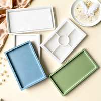 Moule en silicone rectangulaire pour dessous de verre, moule en résine DIY, tapis anti-chaleur, décoration intérieure, organisateur de rangement, artisanat
