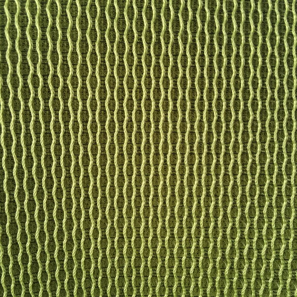 Wave pattern stripe mesh cloth 100%polyester eyelet chair mesh fabric for car cushion seat covers