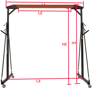 1ton 2ton 3ton thép di chuyển nâng hội thảo điều chỉnh chiều cao di động giàn cần cẩu - Product Image 2