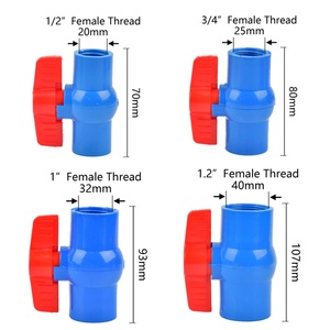 20/25/32/40mm Grey/Blue/White PVC Garden Pipe <b>Switch</b> Ball Valve <b>Adapter</b> Agriculture Water Pipe Fittings Connection Valve - Product Image 2