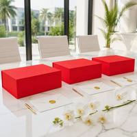 Boîte en carton rigide pour cadeaux d'anniversaire, de Noël, de mariage, de fête, boîte en carton noir élégante, pliable, avec finition brillante